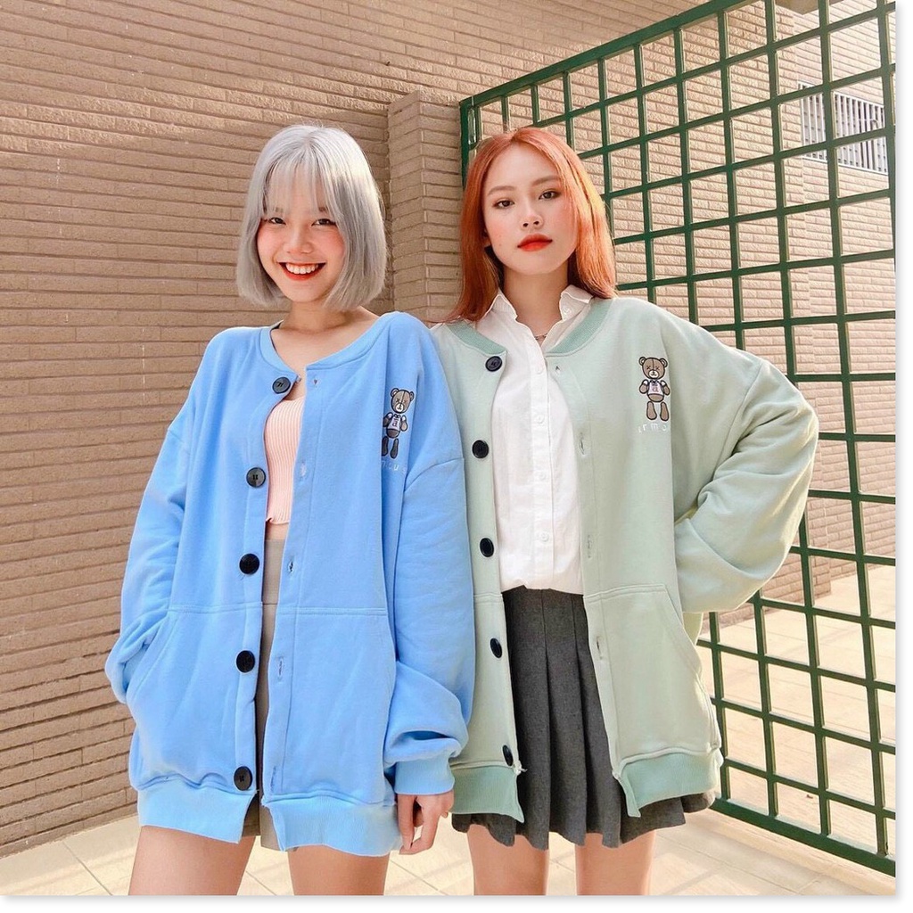 Áo khoác nỉ cardigan CÚC NÚT CỰC XINH CHO CÁC BẠN TRẺ THỜI TRANG KME FASHION