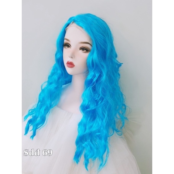 Siêu Da Đầu Tóc Giả Nữ Xanh Ngọc sdđ69 lace wig