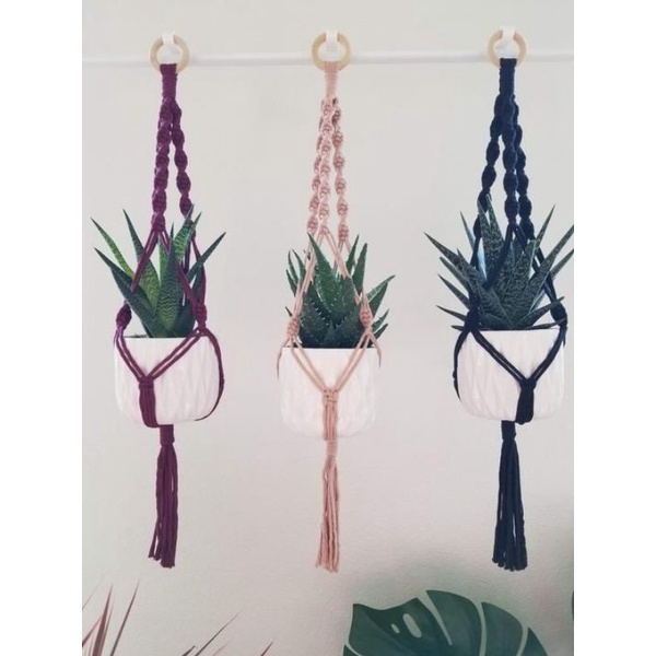 Treo Cây Tết - Dây Treo Chậu Cây Macrame  - Trang Trí Sân Vườn, Decor Phòng, Hiên Nhà - Hải Tặc Art Shop