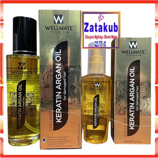 Tinh Dầu Dưỡng Phục Hồi Tóc Wellmate Keratin Argan Oil 60ml