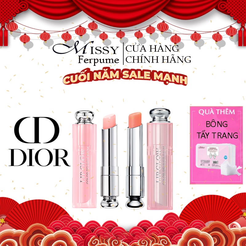 son dưỡng môi dior addict lip glow 001 pink 004 coral. son dưỡng dior chính hãng,cho đôi môi nàng mền mượt