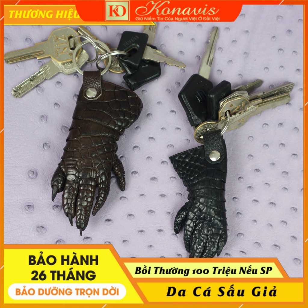 Video - Móc khoá da bàn tay cá sấu Konavis da thật