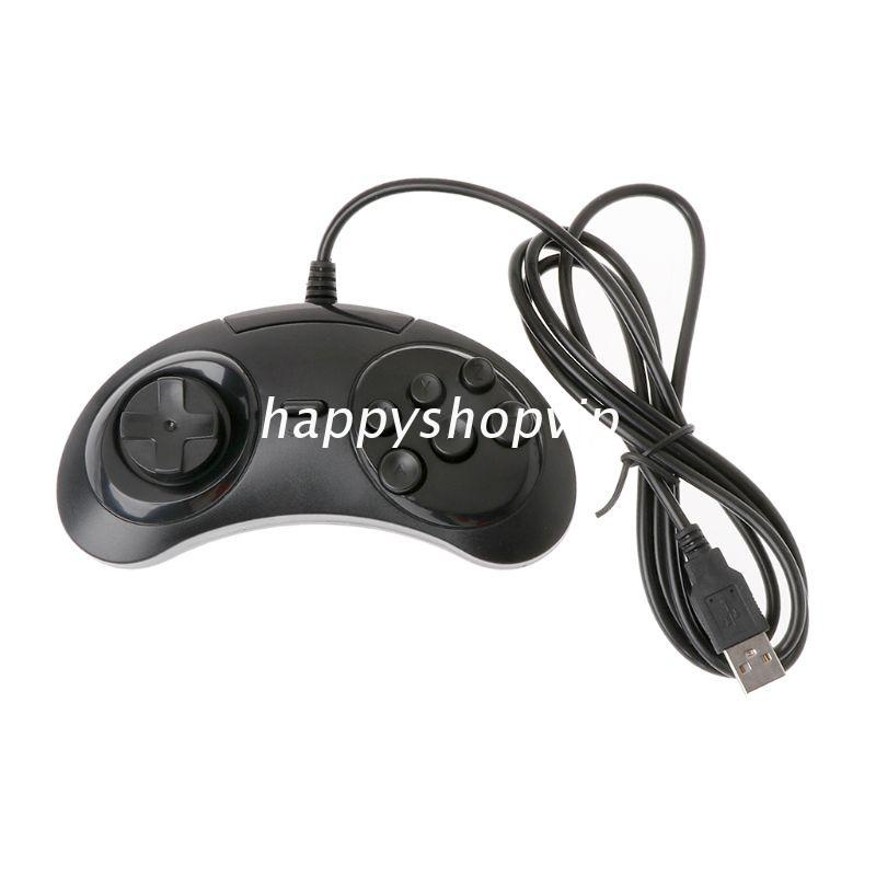 HSV Wired USB Classic Gamepad 6 Buttons Game Controller Joypad Handle for SEGA MD2