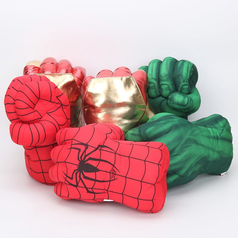 Găng tay nhồi bông hình siêu anh hùng Hulk Spiderman ngộ nghĩnh