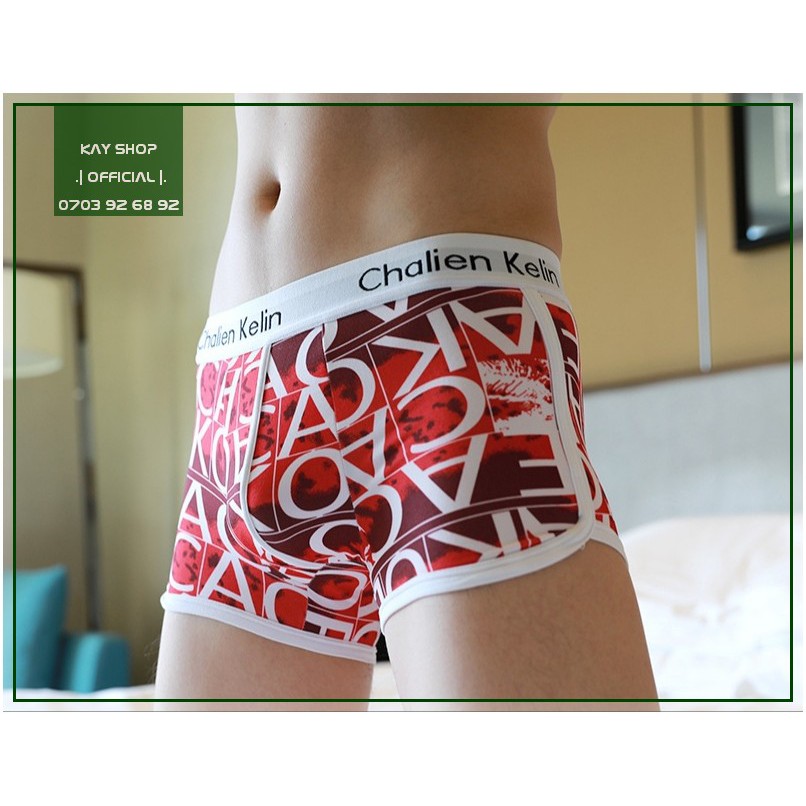 Quần lót nam Chalien Kelin kiểu Boxer chất cotton dày - Quần sịp nam viền trắng