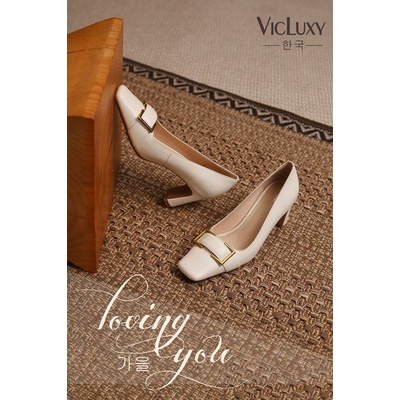 Giày nữ cao gót da thật cao cấp Vicluxy - VG013 - Giày da cao cấp Hàn Quốc