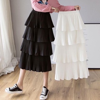 chân váy maxi dài 4 tầng