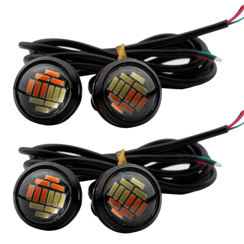 4 Đèn LED trợ sáng dùng cho xe hơi ban ngày 12V đường kính 23mm
