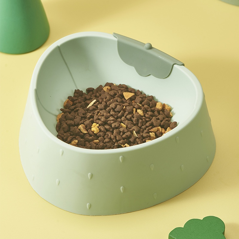 chén nhựa hình trái dâu xinh xắn cho chó mèo