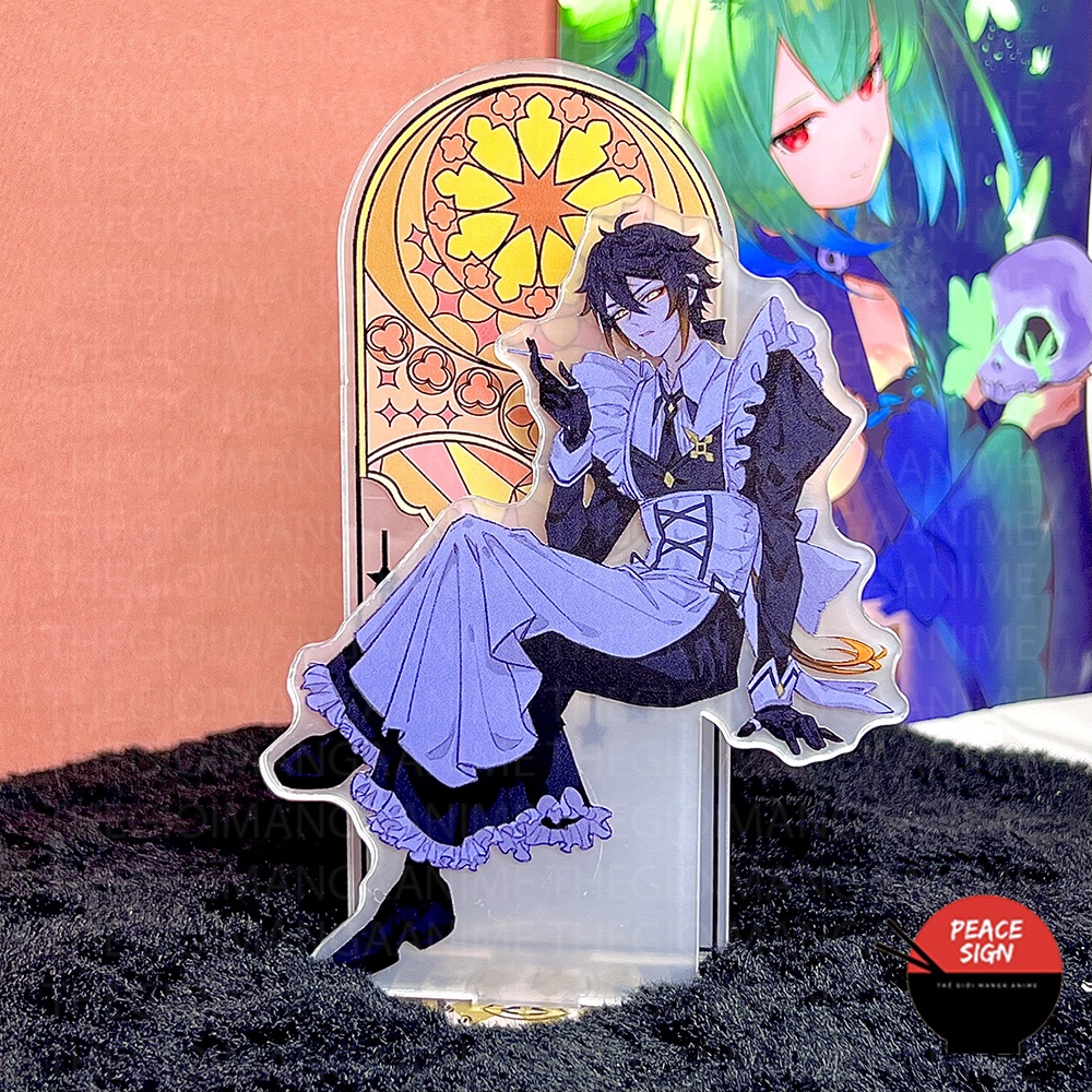 Standee GENSHIN IMPACT ver HẦU GÁI tượng acrylic anime mica chibi trang trí trưng bày mô hình game