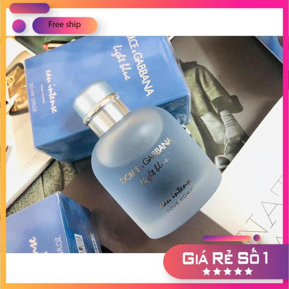 Nước hoa DG Dolce&Gabbana Light Blue Eau Intense For Men 100ml & 200ml Full Seal ⚜️Hàng Authentic⚜️