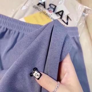 Quần culottes suông nhung tăm