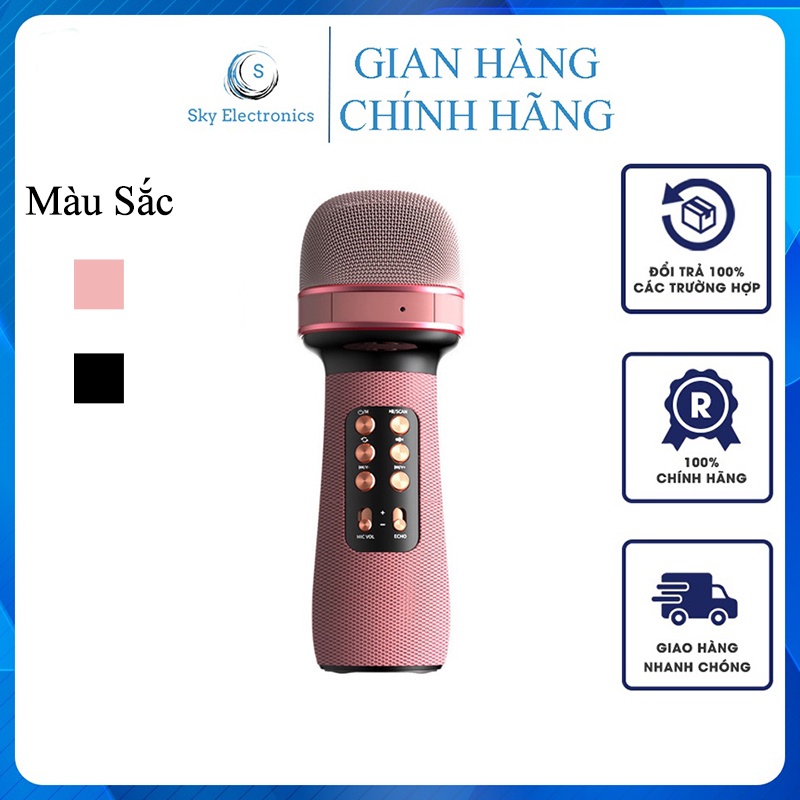 Micro Karaoke Bluetooth kèm Loa WS-898, Nâng giọng cực chất, Chế độ Ghi âm, Loa hát Karaoke Âm thanh siêu đỉnh