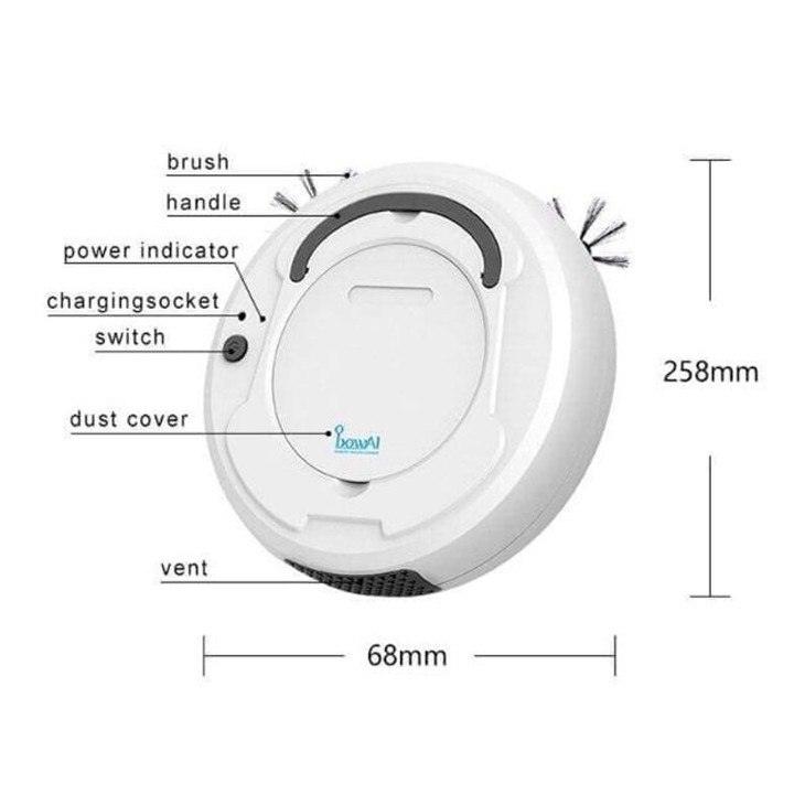 Robot quét nhà kiêm hút bụi thông minh Bowai chính hãng, thiết kế sang trọng,dọn nhà sạch sẽ