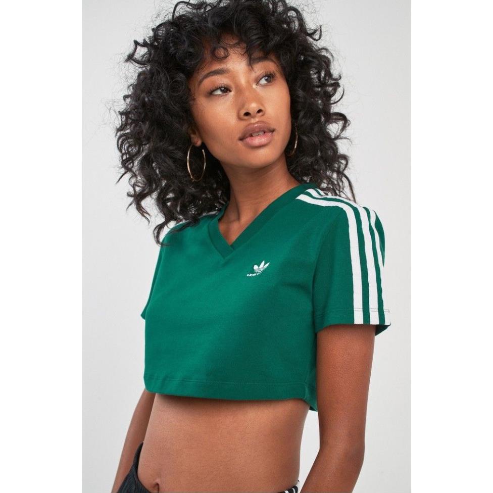 Áo Croptop Cổ Tim Tay Ngắn Sọc Tay