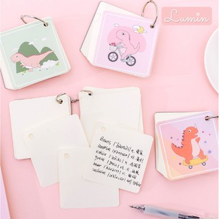 Flashcard hình vuông khủng long| Lumin store
