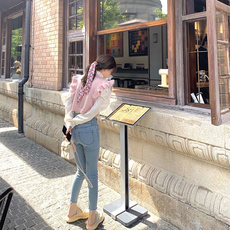 Set áo sơ mi trắng tay phồng thiết kế mới thời trang thu đông 2021