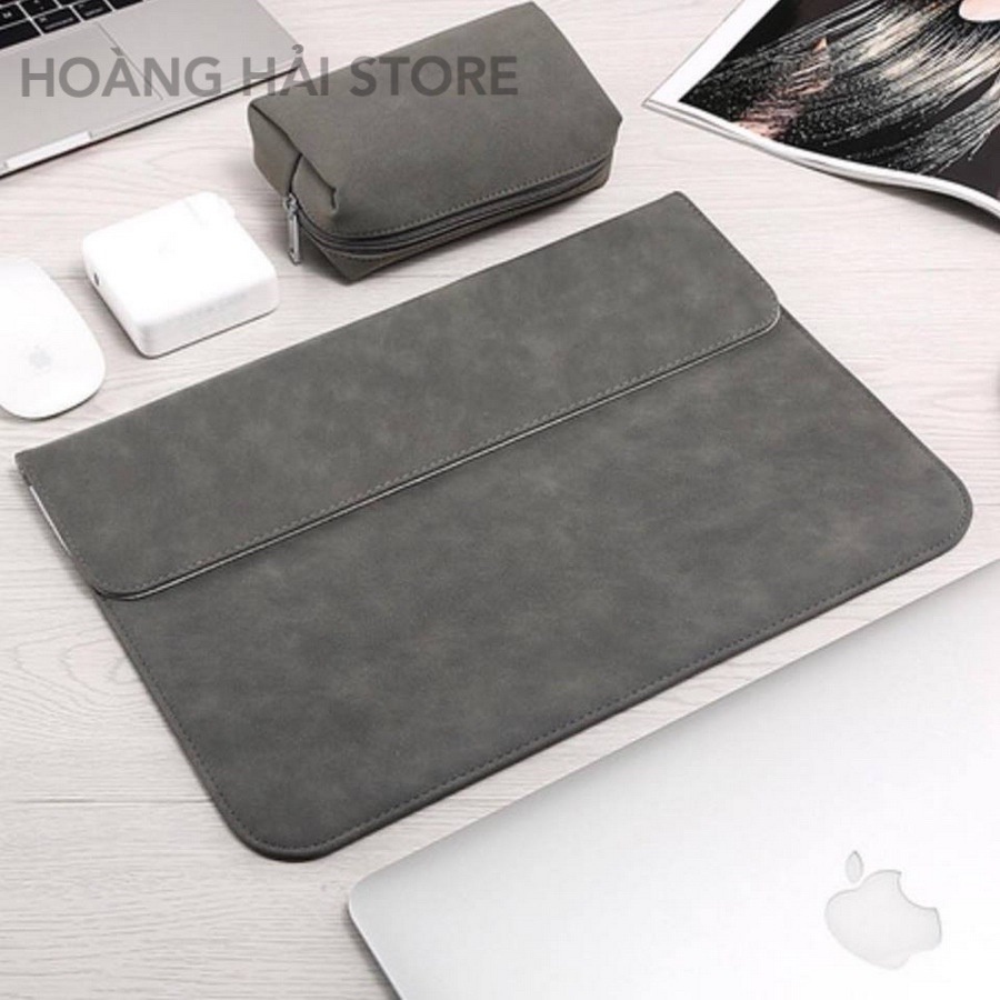 Bao da chống sốc cao cấp cho macbook, laptop, surface kèm ví đựng phụ kiện