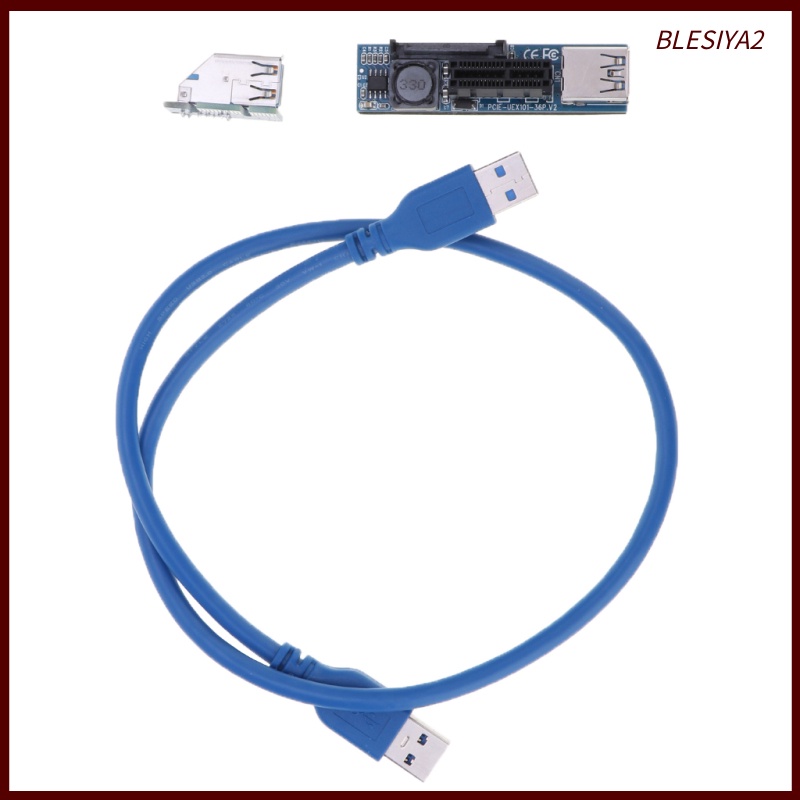 Thẻ Mở Rộng Pci-E 1x Sang 1x Kèm Cáp Usb 3.0 0.6m Chuyển Đổi Pci-E 2