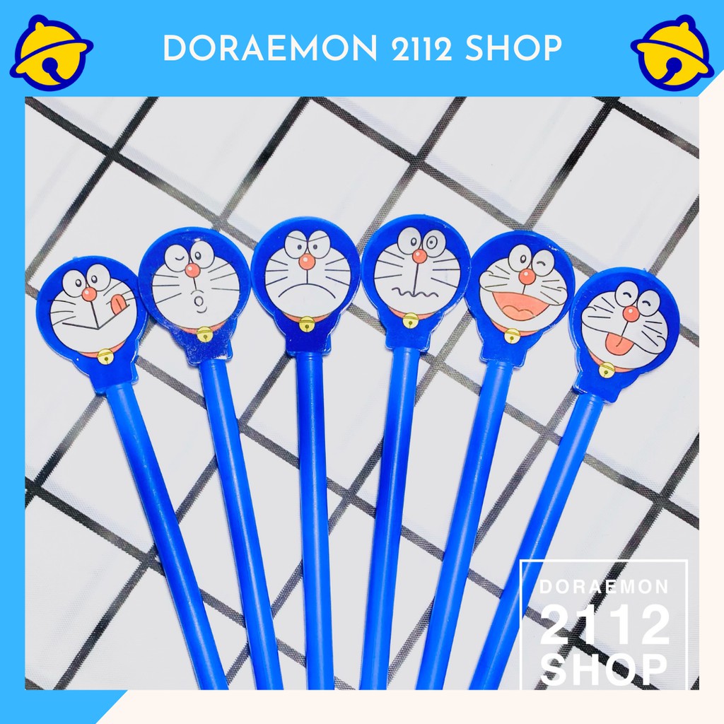 Bút mực dễ thương Doraemon có gương - mực nước màu đen