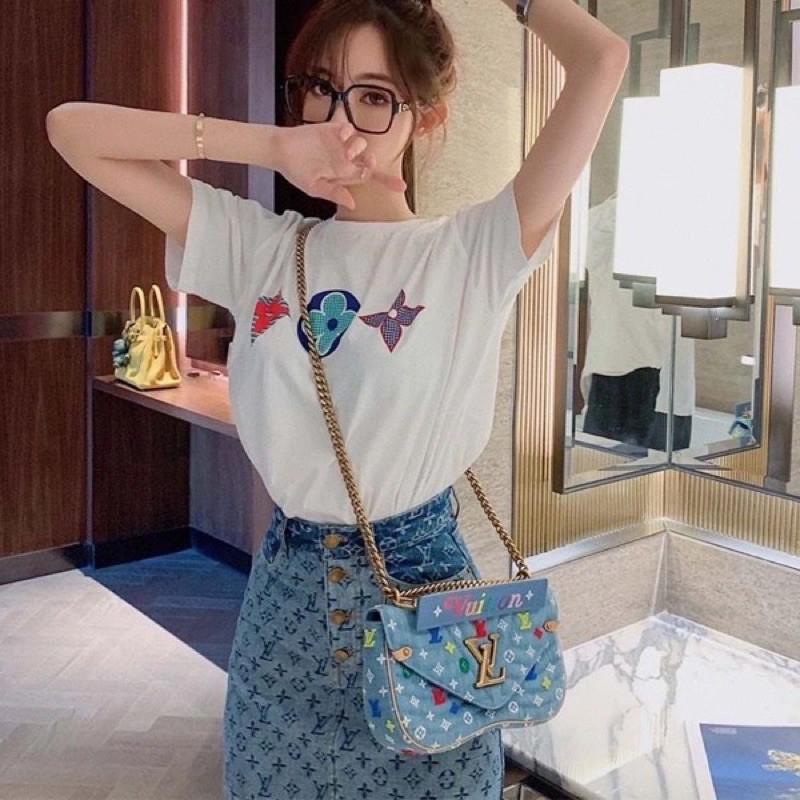 (Order 10-20 ngày) Chân váy jean hoạ tiế LV | BigBuy360 - bigbuy360.vn