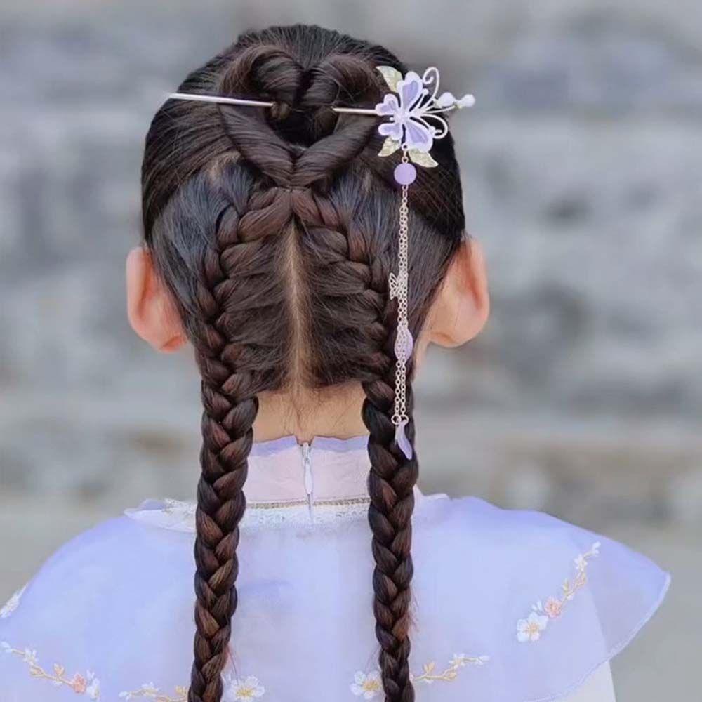 Trâm Cài Tóc Hình Bướm Hoa Phong Cách Trung Quốc Cổ Điển Dễ Thương VANES1