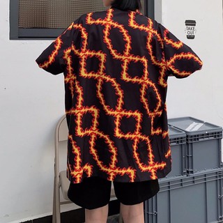 🔥 Áo sơ mi đen hình lửa cực chất ( kèm ảnh thật)🔥