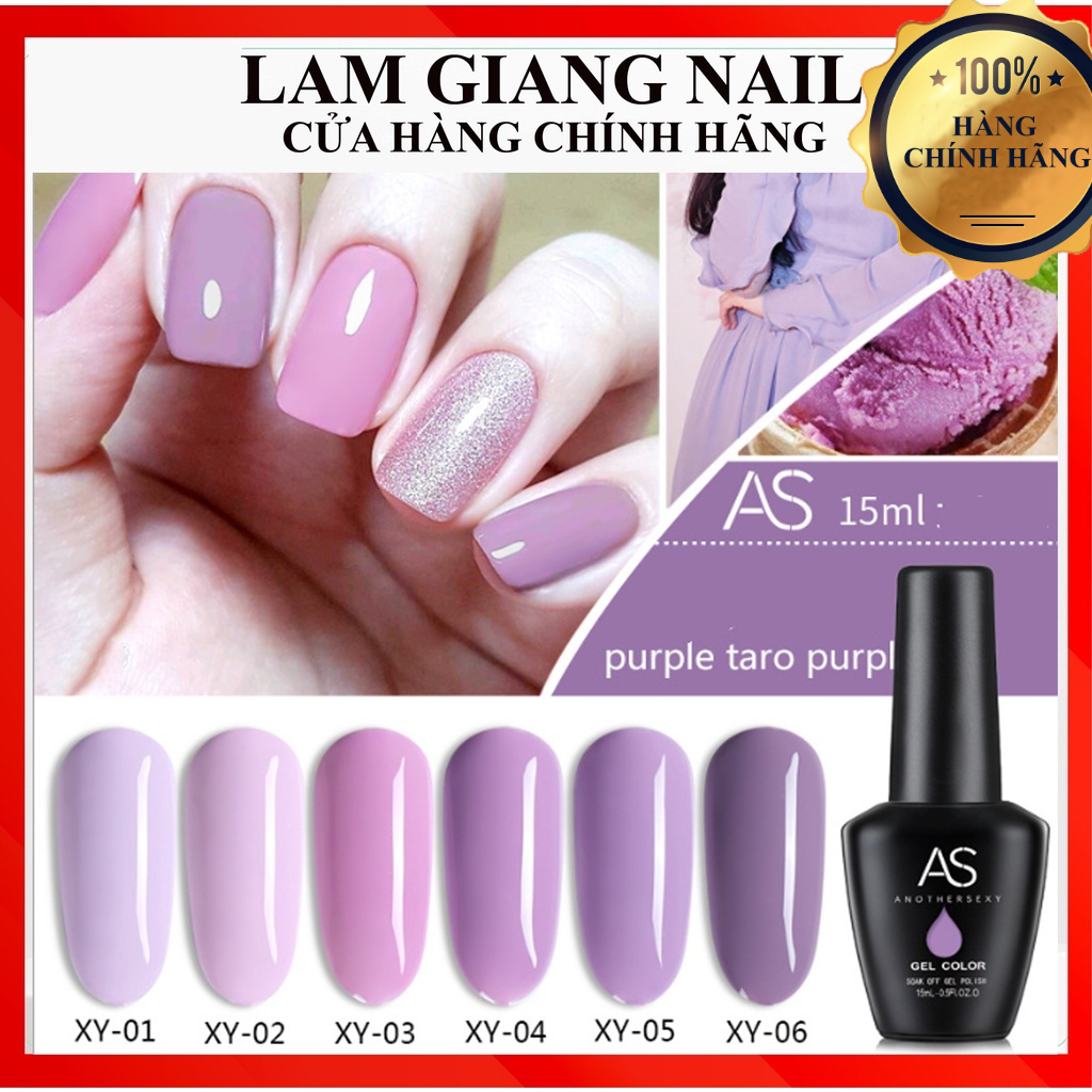 Sơn gel AS 6 màu tím Purple XY chọn lẻ chai 15ml