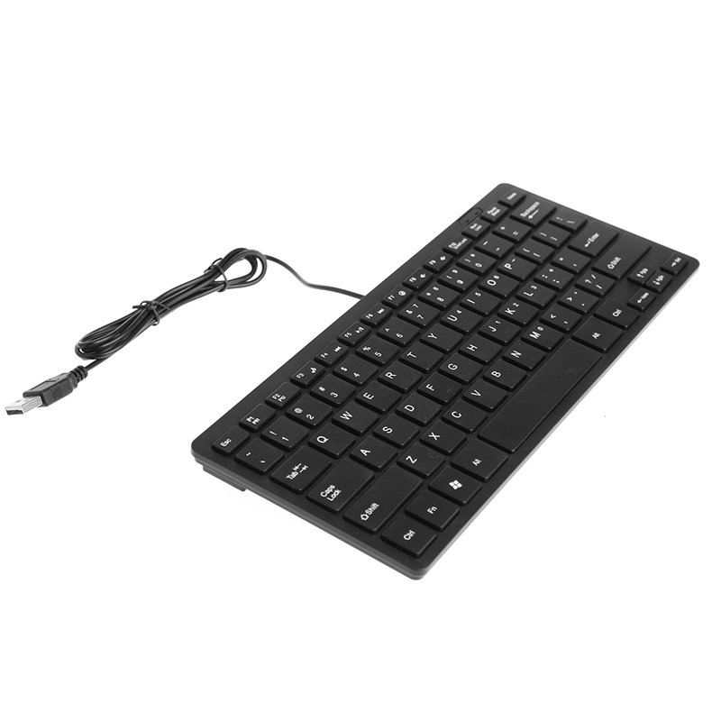 ✿CRE Mini Slim Multimedia USB Wired External Keyboard For Notebook Laptop PC Computer