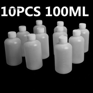 Bộ 10 chai nhựa đựng sản phẩm thí nghiệm mẫu bán trong suốt 100ml