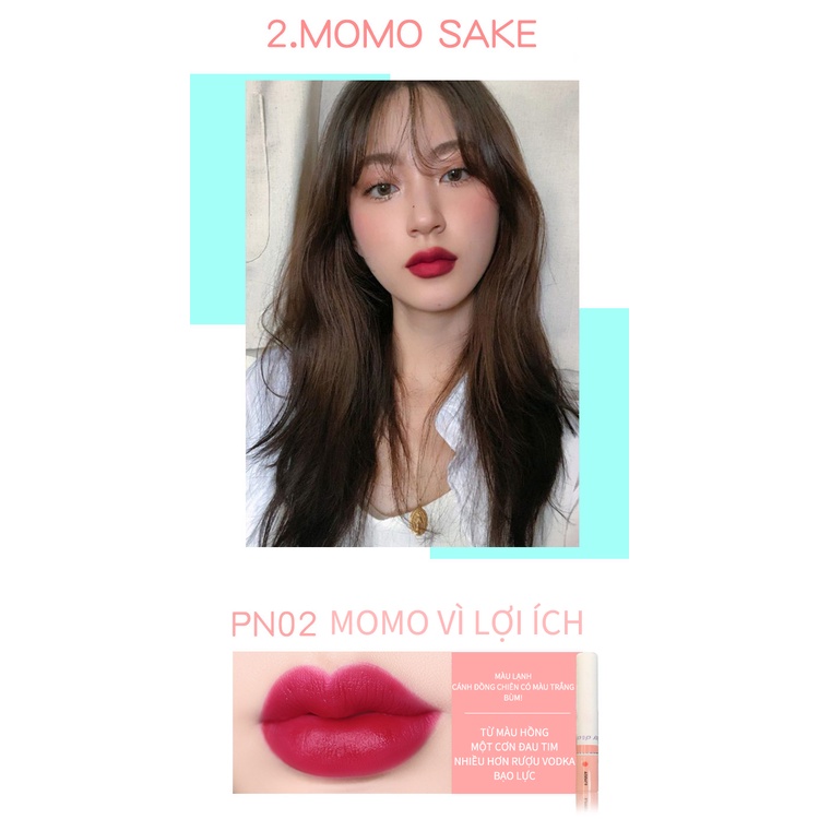 HENGFANG Set 4 cây Son Tuýp nhỏ Velvet Matte Lipstick Son môi không thấm nước và lâu trôi (KB-CY04)