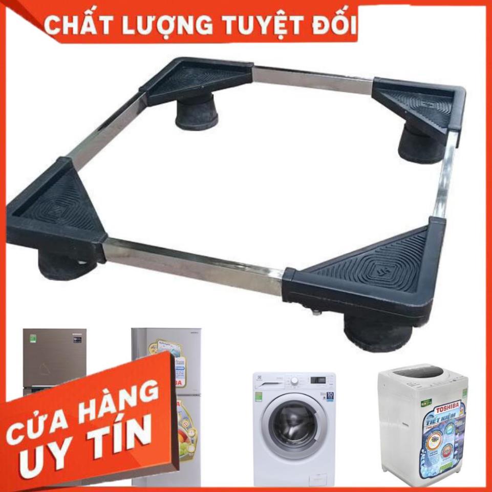 [ Bán Lẻ Giá Sỉ ] Chân Kệ Để Máy Giặt, Tủ Lạnh Inox Chống Rung Đa Năng, Tiện Dụng Chắc Chắn