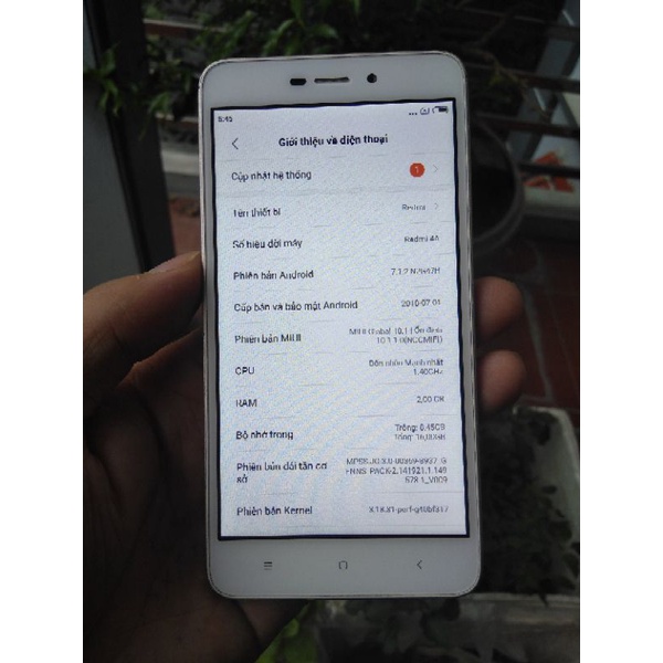 Điện Thoại Xiaomi Redmi 4A, Snapdragon 425, Ram 2G, Rom 16G