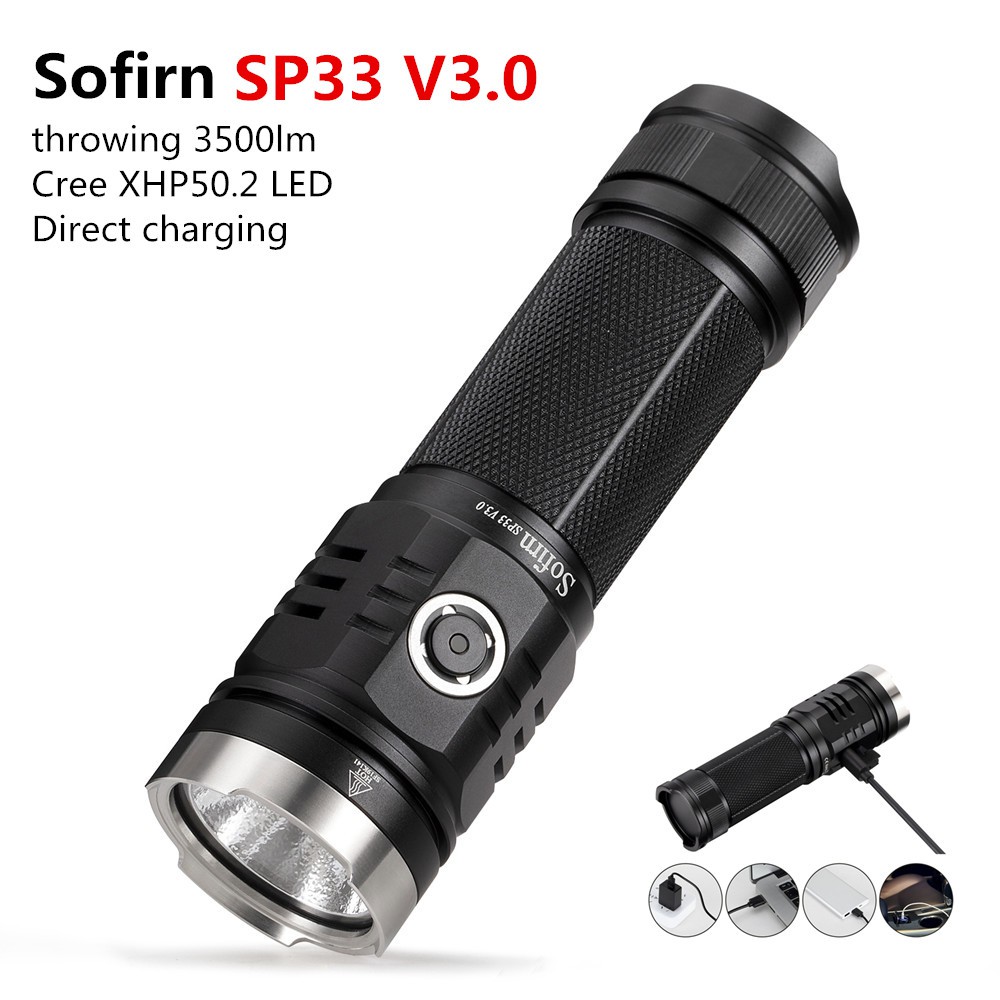 Đèn Pin Sofirn SP33 V3.0 XHP50.2 3500lm Sạc Được