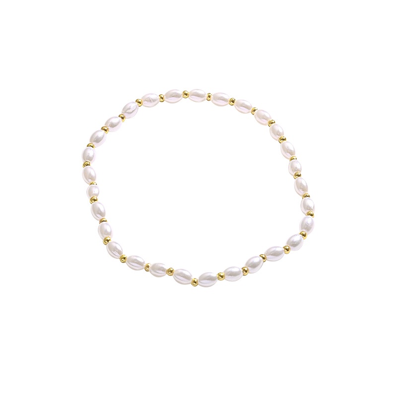 Vòng Tay Ngọc Trai Bằng Nhựa Resin Phong Cách Retro Mới 2022