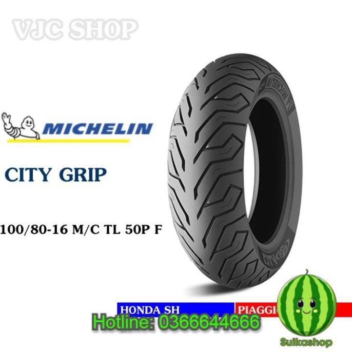 Lốp xe Michelin City Grip cho xe Honda SH 150 (Lốp trước 100/80-16 hoặc lốp sau 120/80-16) xuất xứ Serbia (Châu Âu)