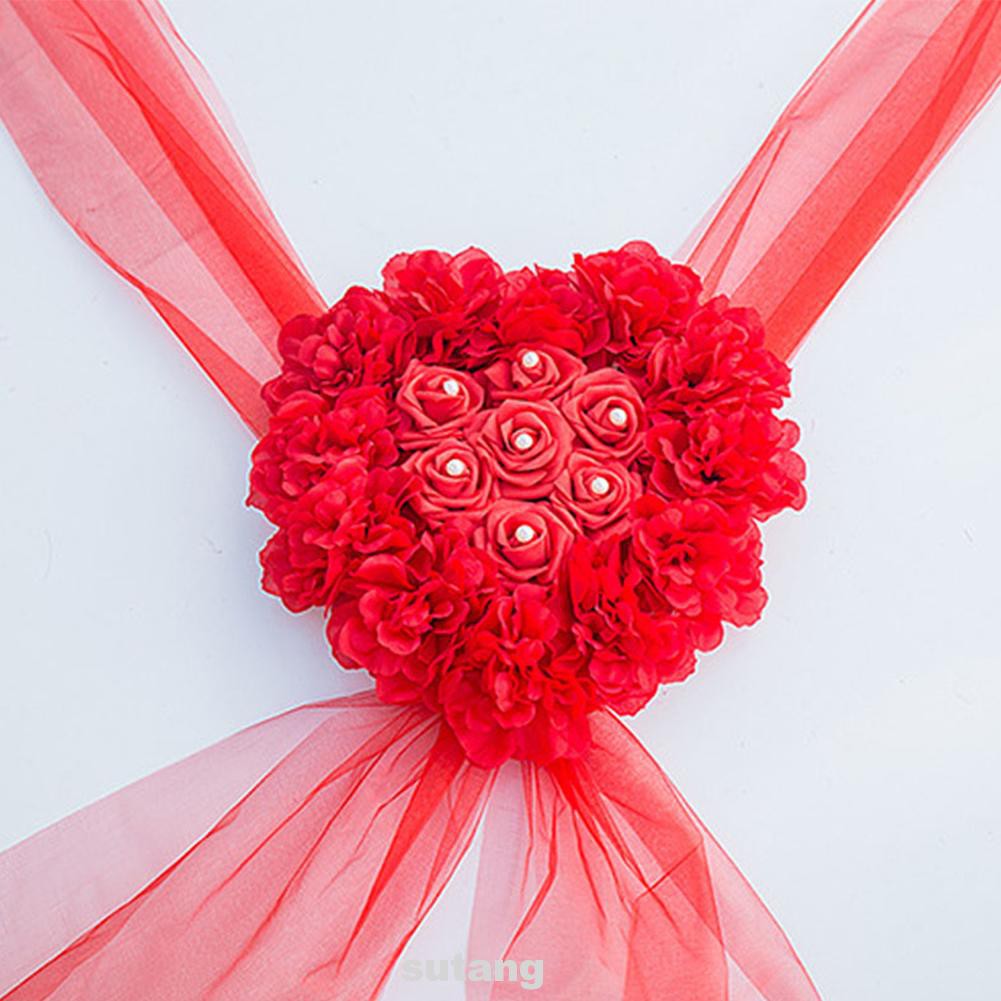 Dây ruy băng hoa buộc xe hơi trang trí bằng vải lụa cho đám cưới/lễ hội
