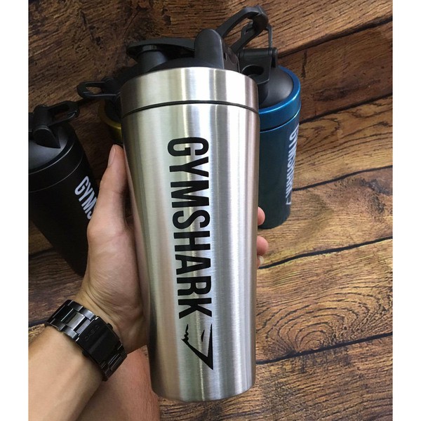 Bình Lắc Shaker Tập Gym - Bình Inox Gym Shark