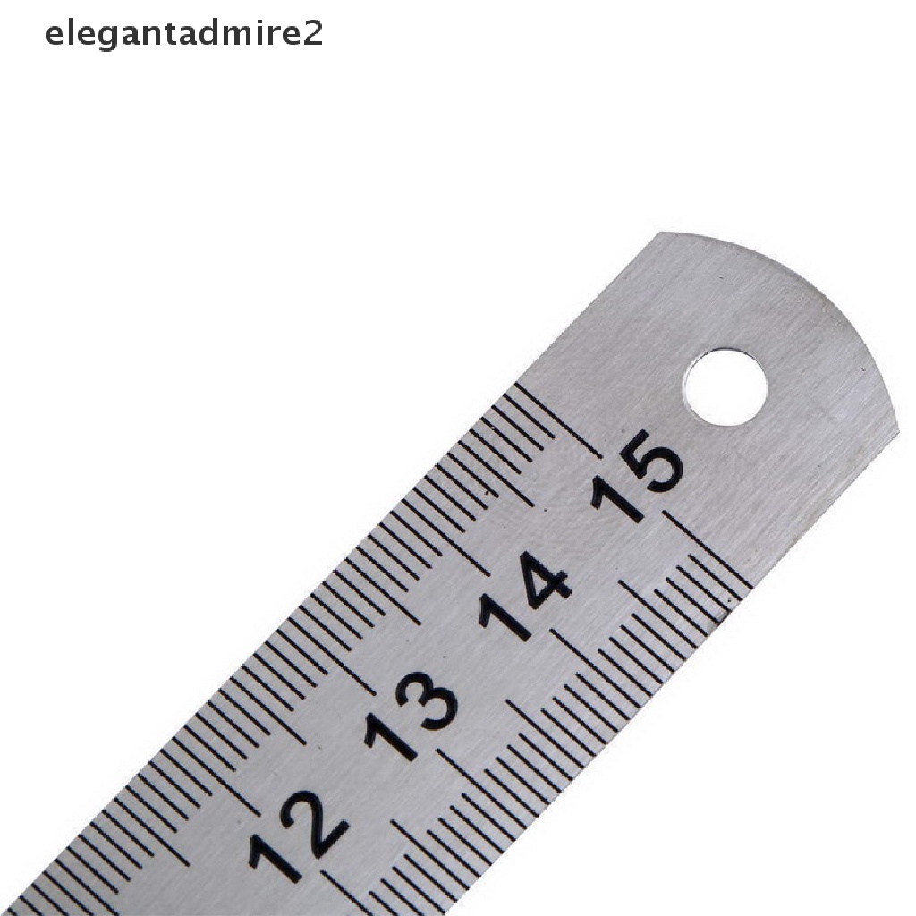 Thước đo thẳng bằng thép không gỉ hai mặt 15cm 6 inch tiện lợi