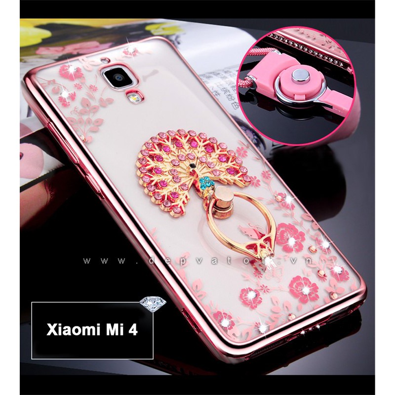 Ốp lưng Xiaomi Mi 4 dẻo hình hoa