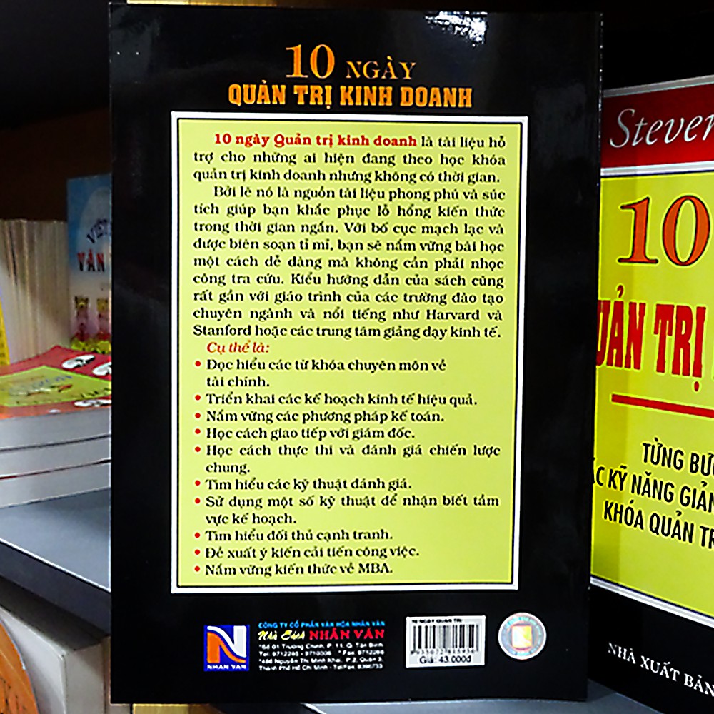 Sách - 10 Ngày Quản Trị Kinh Doanh, độc quyền Nhân Văn | BigBuy360 - bigbuy360.vn