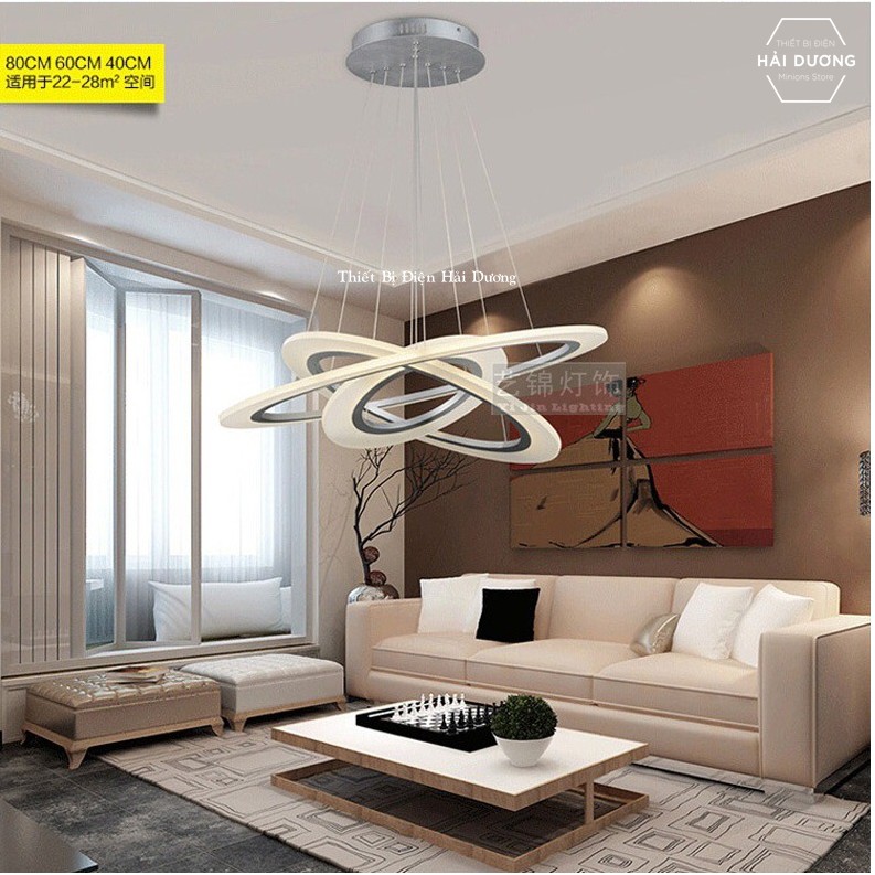 Đèn Thả Trần Không Gian Led TBD899 Hình Tròn 3 Vòng Thiên Hà - 3 Chế Độ Ánh Sáng - Tăng Giảm Ánh Sáng - Điều Khiển Từ Xa