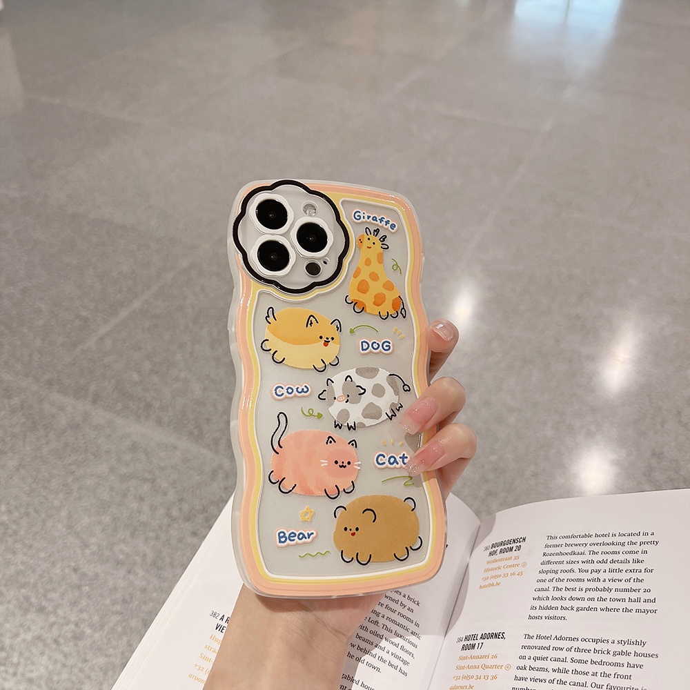 Ốp Điện Thoại Mềm Chống Sốc Họa Tiết Động Vật Hoạt Hình Cho iPhone 13 12 11 Pro XS Max X XR 7 8 plus