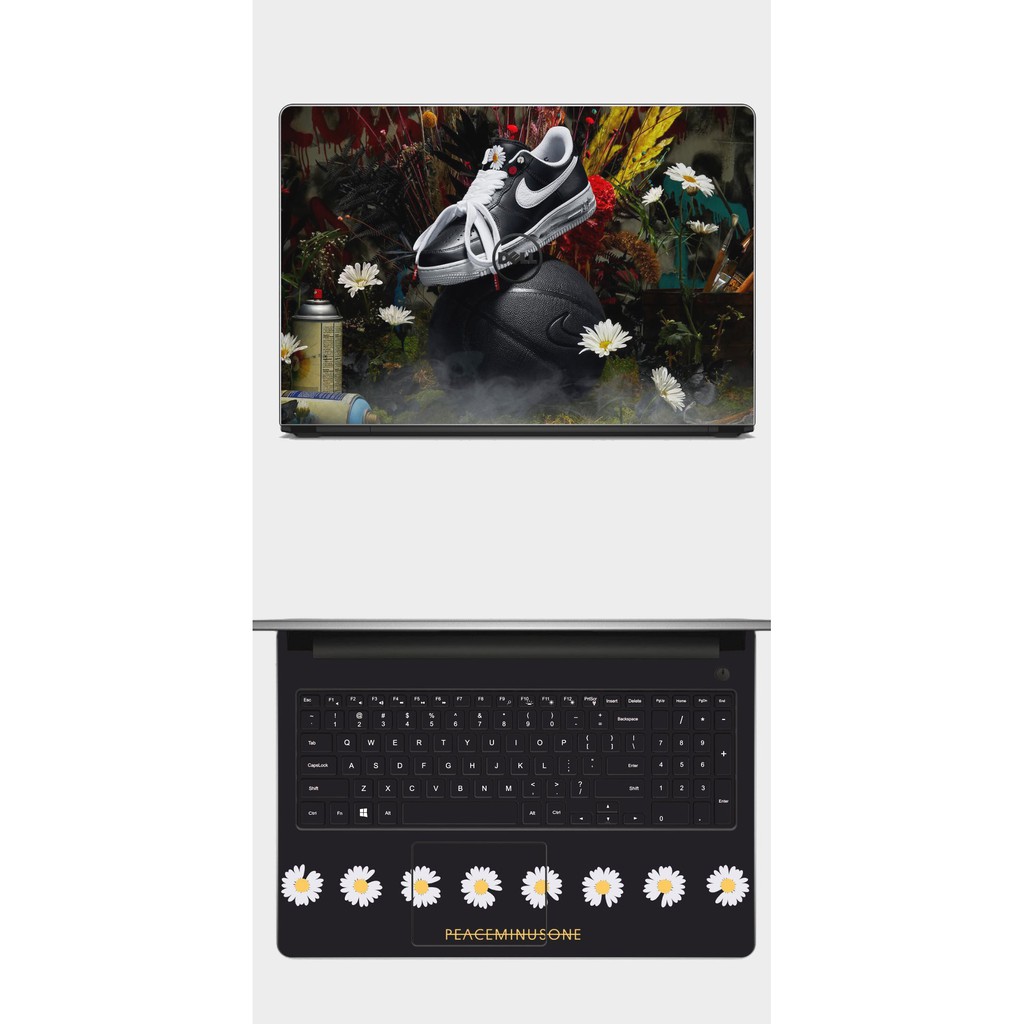 Skin laptop mẫu hoa cúc GD Trend. Đủ các dòng máy