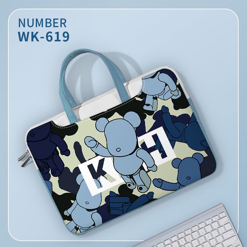 Tự làm túi đựng máy tính xách tay Sesame Street 13 14 15 16 17 inch Túi chống sốc cho nam Túi đựng Tote