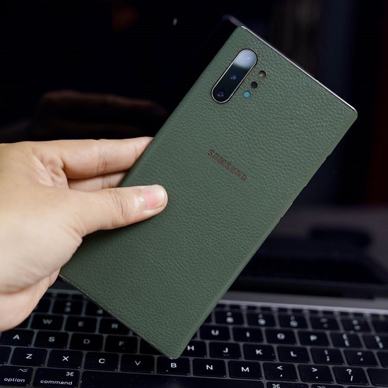 Miếng dán da SAMSUNG NOTE 10/ 10 PLUS - DA THẬT 100% - KHẮC TÊN, SĐT, CHỮ KÝ...