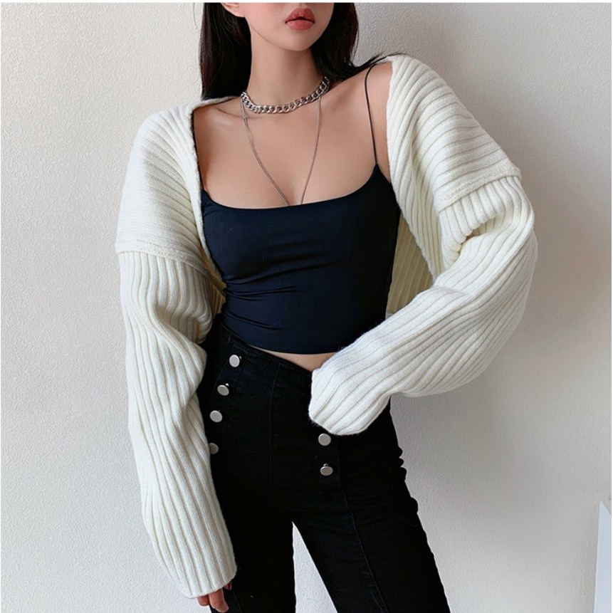 Áo ống hai dây màu trắng đen thời trang quyến rũ cho nữ