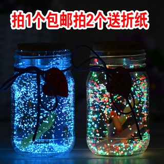 Lọ điều ước bằng thủy tinh dạ quang hình ngôi sao / trái tim cho bạn gái