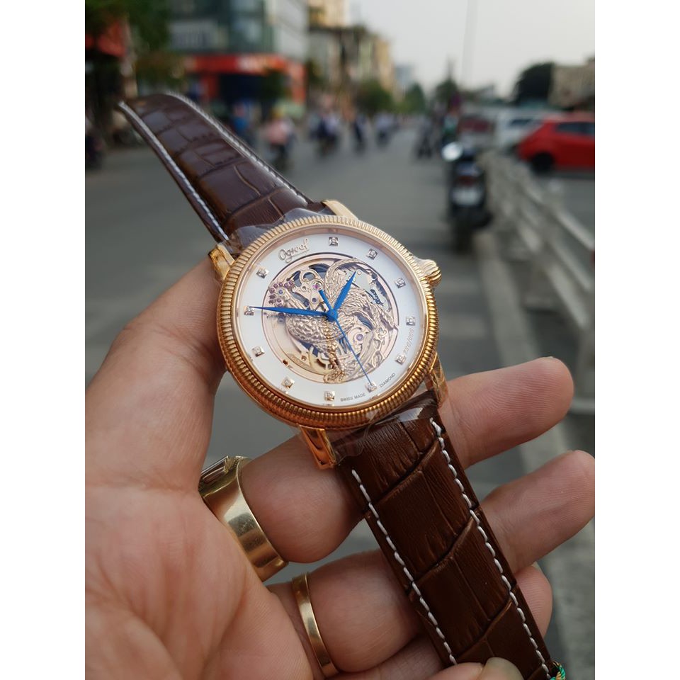 Đồng hồ nam Ogival gà Kim Kê - Gà Trống Thần Tài OG358.37AGR-GL