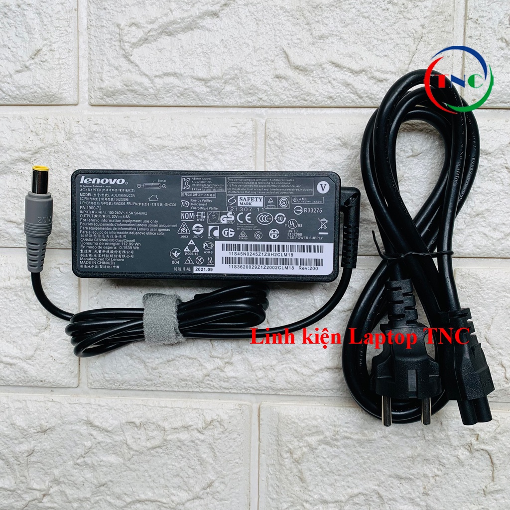 Sạc Laptop Lenovo T400 T410 T420 T430 20V- 4.5A chân kim Adapter IBM